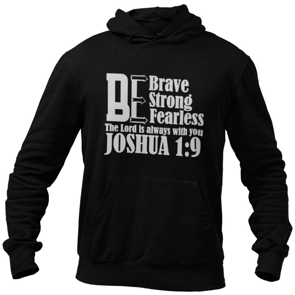 Brave Strong and Fearless Men's Heavy Blend™ Hoodie Color: White Size: S Jesus Passion Apparel