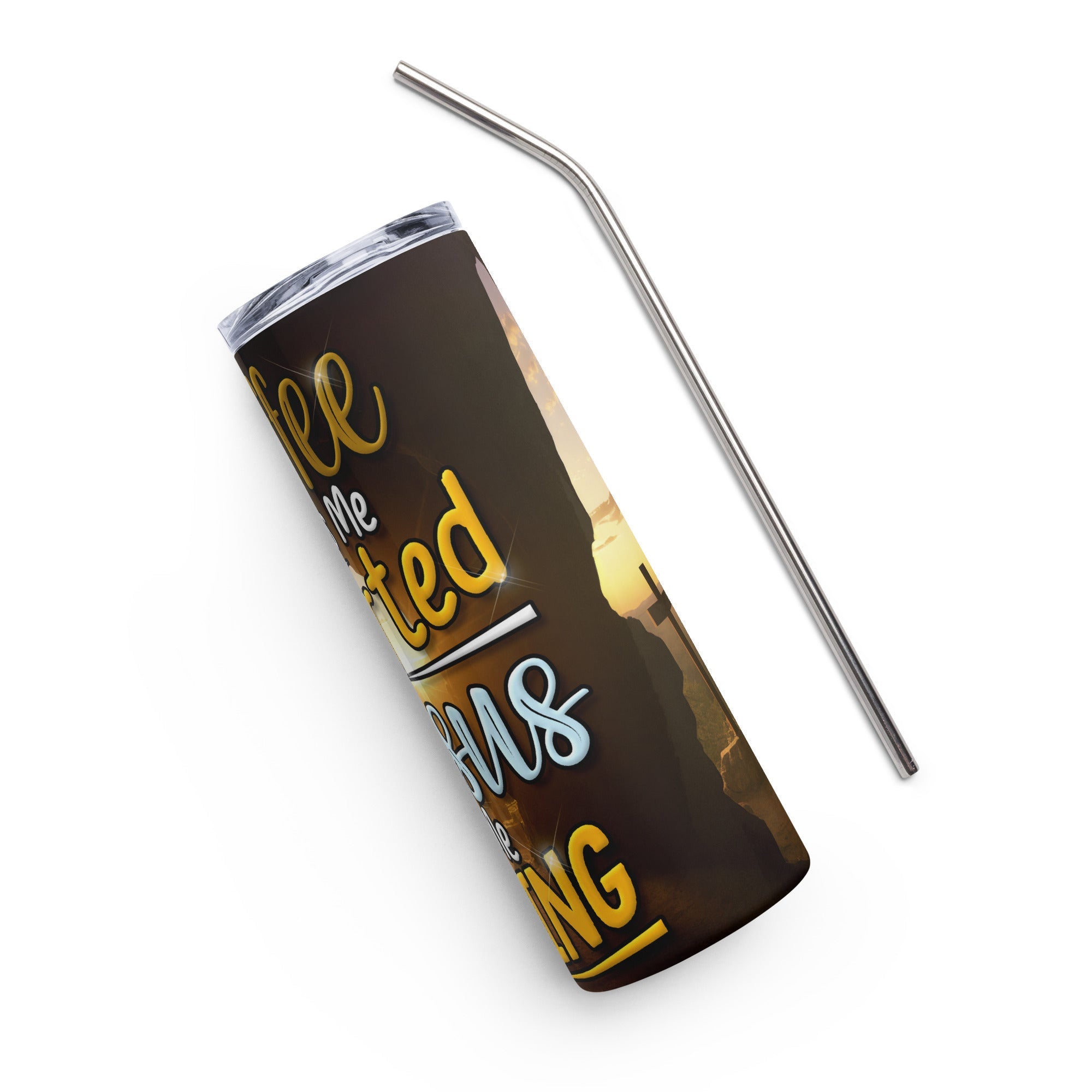 Coffee and Jesus Tumbler  20 oz - Stainless Steel Straw - Jesus Passion Apparel