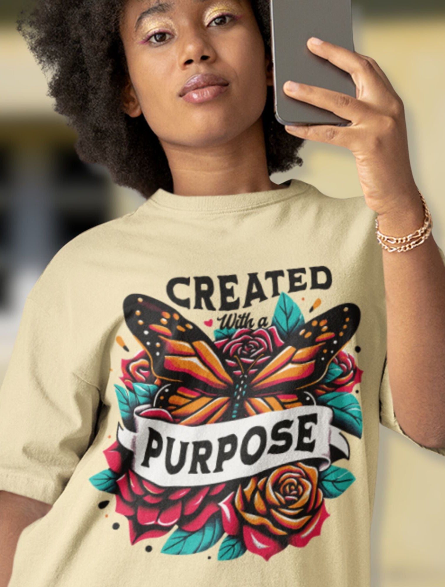 Created_with_a_purpose_banana_woman Jesus Passion Apparel