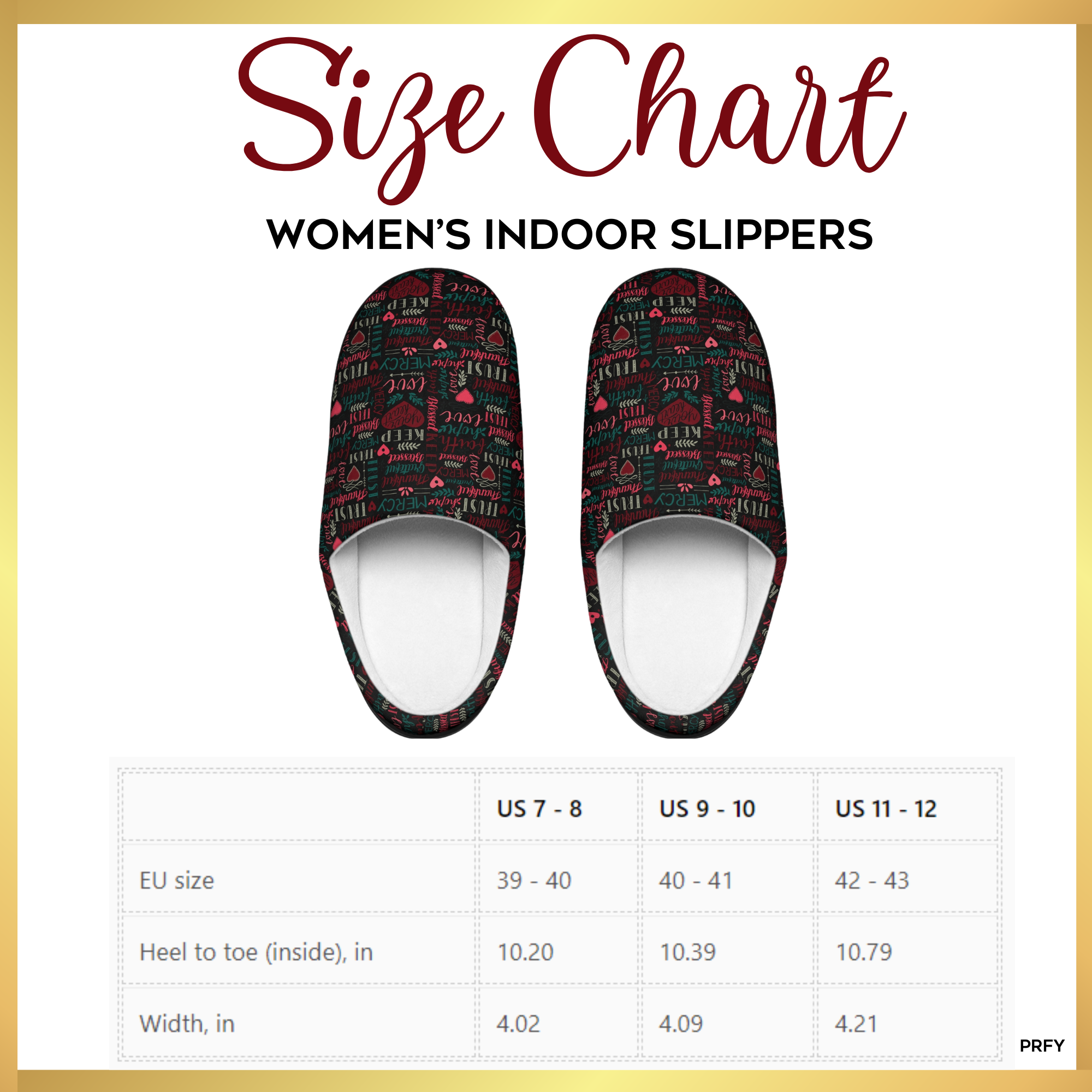 Faith Hope Love Women's Indoor Slippers  -  Matching Pajama Set and Lounge / Pajama Pants Available