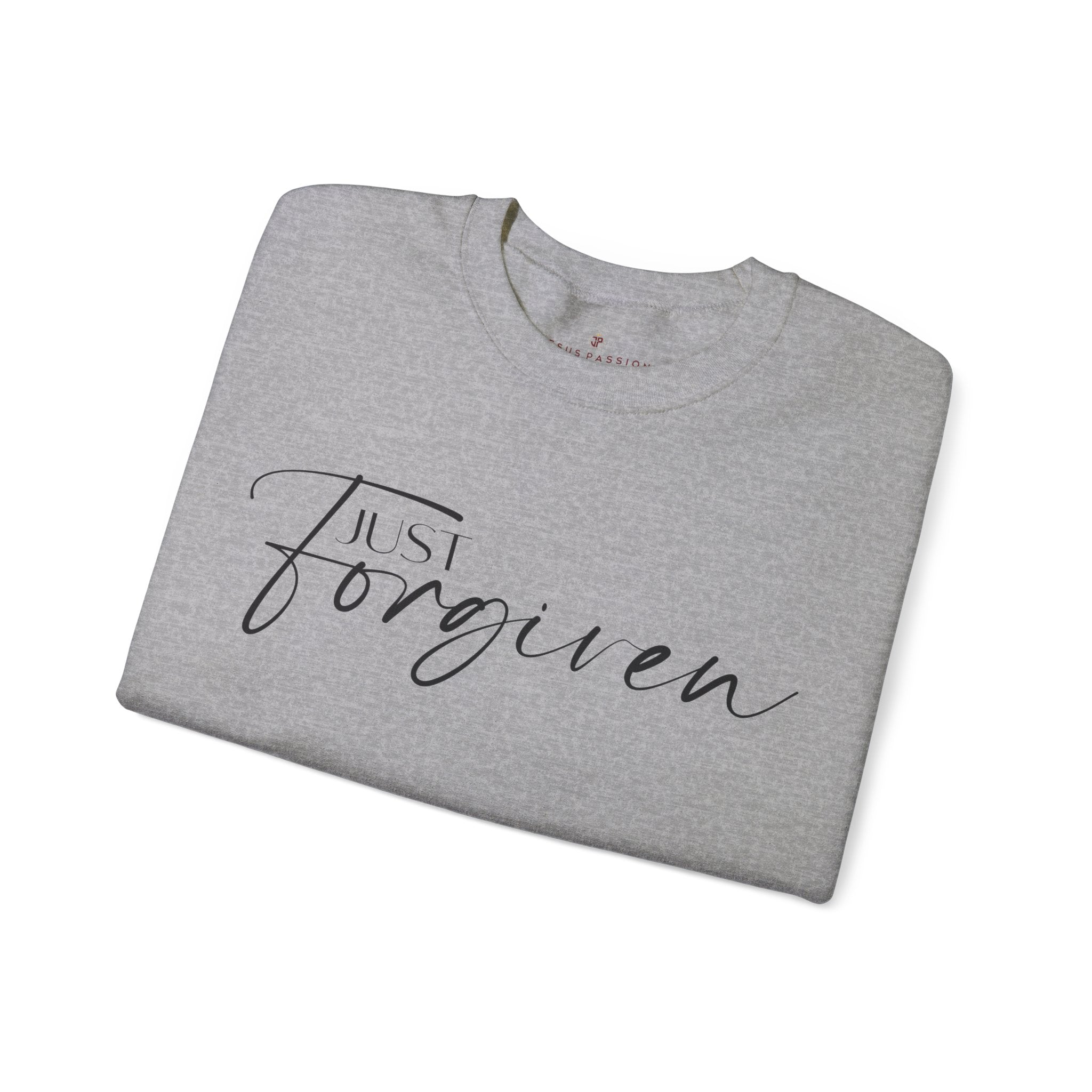 Just Forgiven Women's Fleece Unisex-Fit Sweatshirt White / Sport Grey Size: S Color: Sport Grey Jesus Passion Apparel