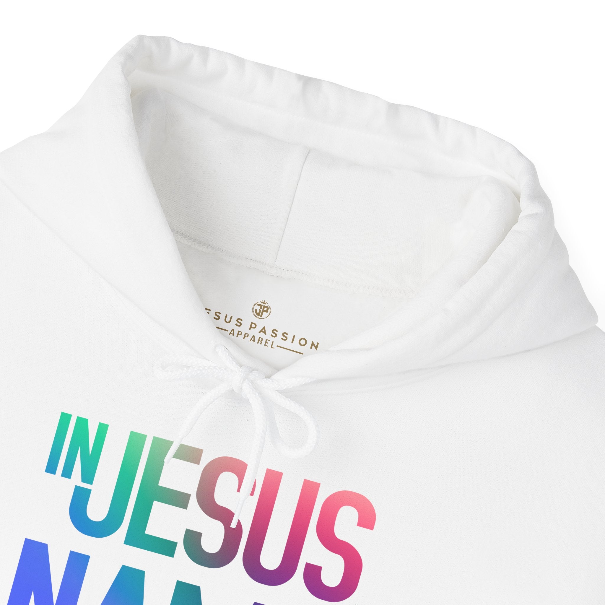 In Jesus Name I Play Electric Guitar Men's Heavy Blend™ Hoodie Color: White Size: S Jesus Passion Apparel