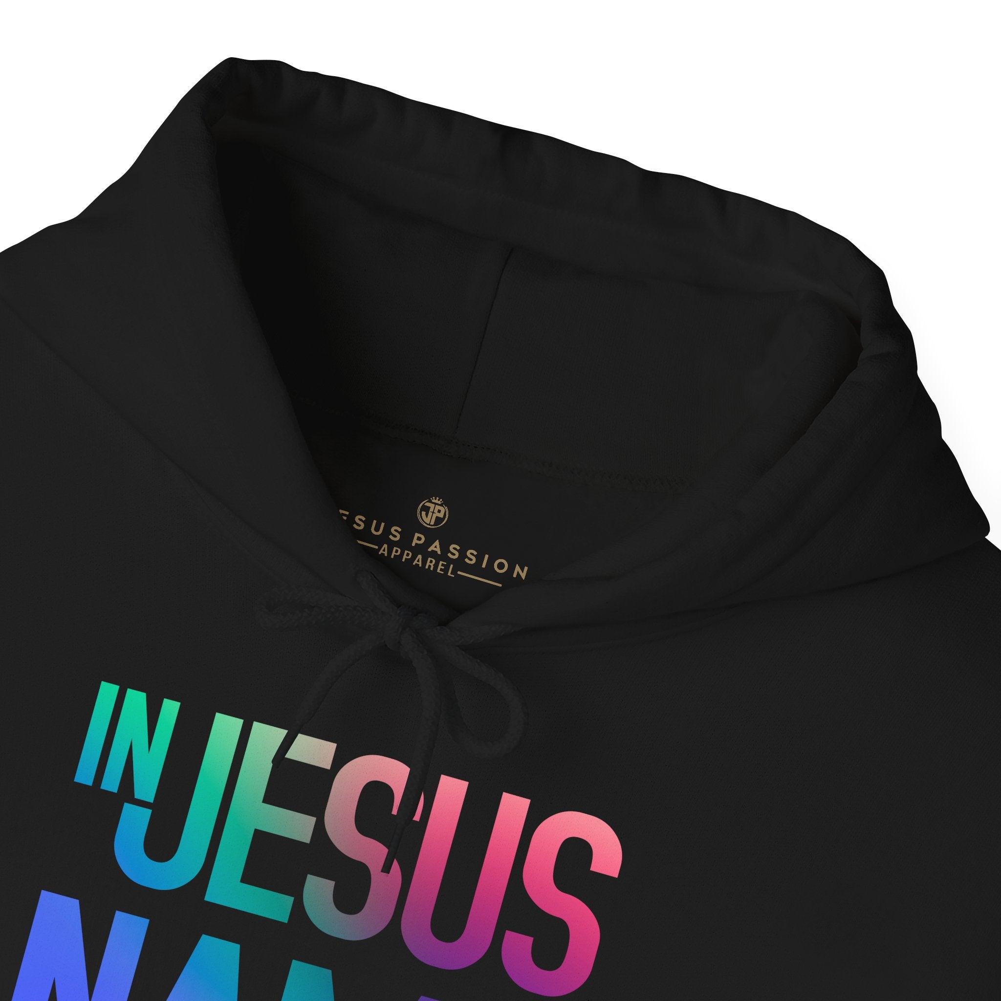 In Jesus Name I Play Drums Men's Heavy Blend™ Hoodie Color: White Size: S Jesus Passion Apparel