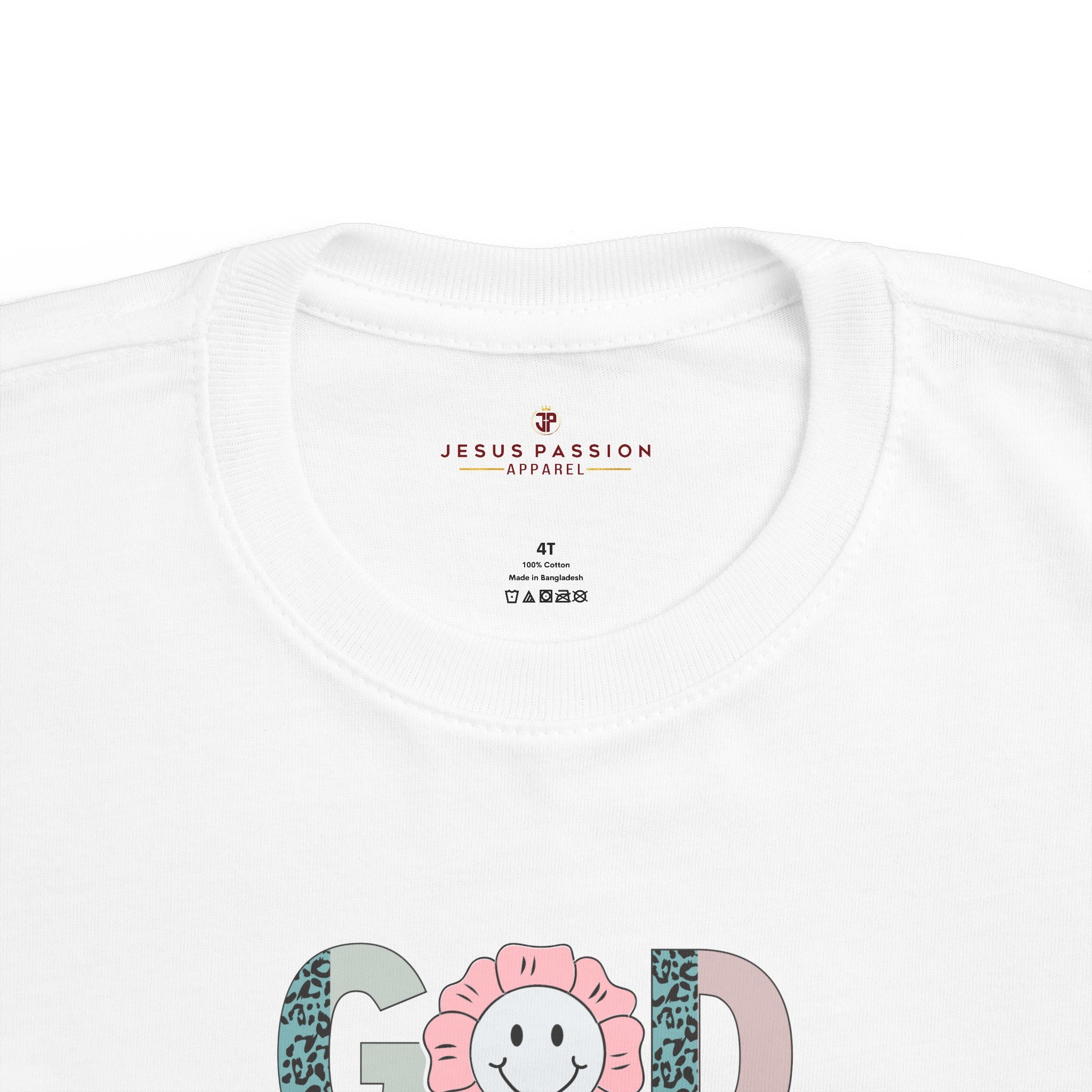 God is Good all the Time Toddler's Fine Jersey Tee Color: White Size: 2T Jesus Passion Apparel