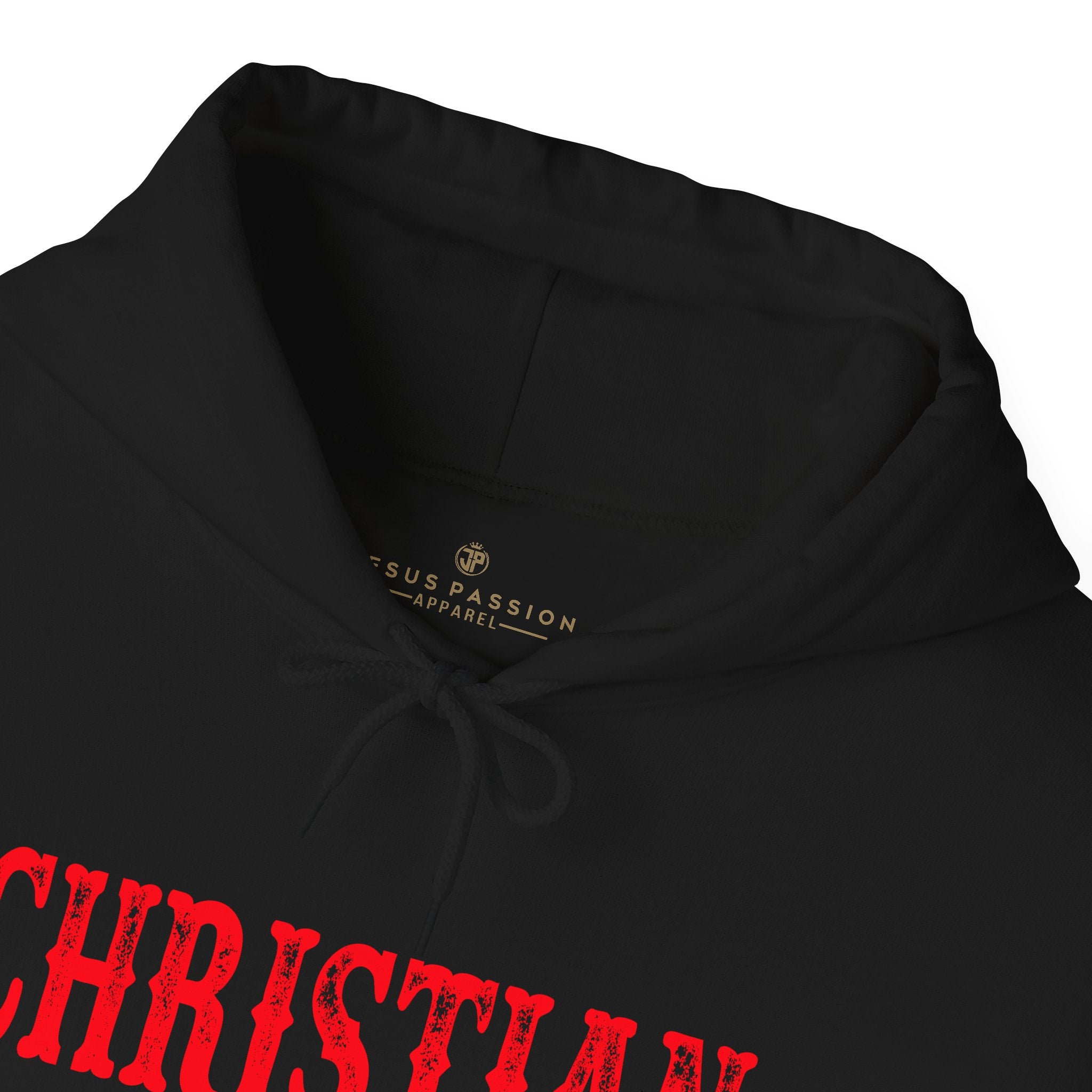 Christian Born Again Men's Heavy Blend™ Hoodie Color: Black Size: S Jesus Passion Apparel