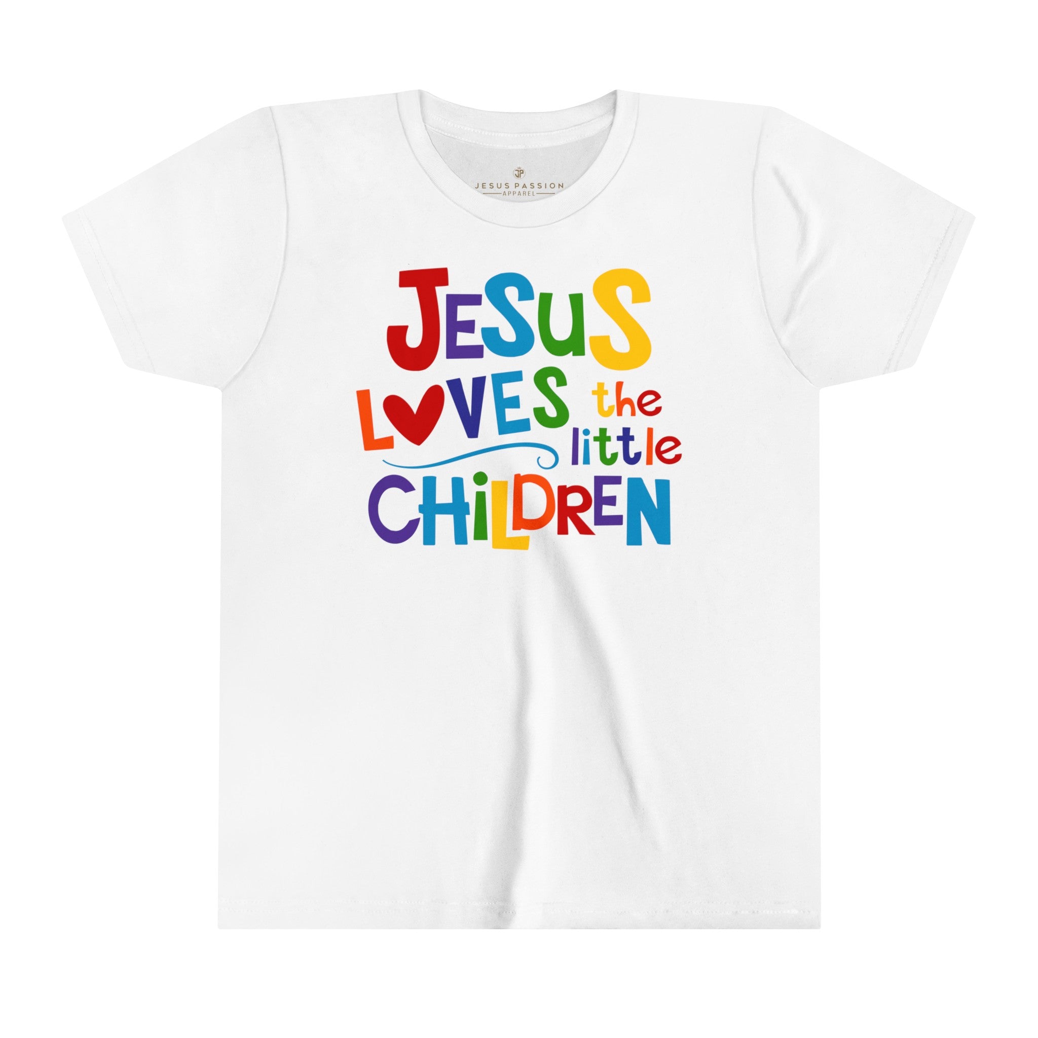 Jesus Loves Little Children Youth Relaxed-Fit T-Shirt Color: White Size: S Jesus Passion Apparel