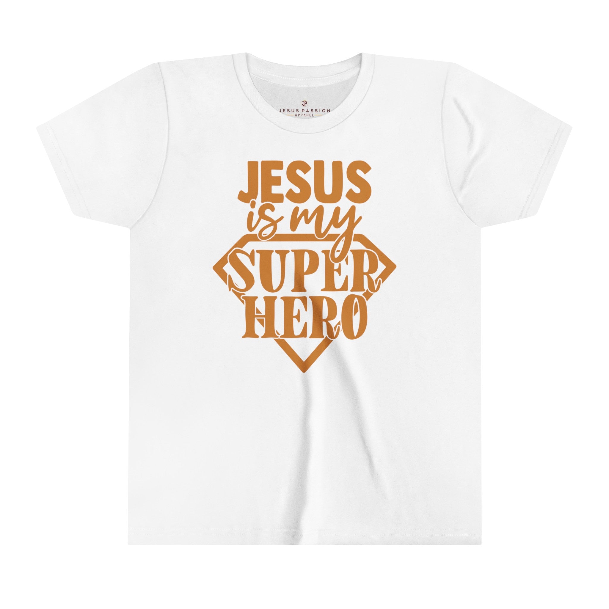 Jesus Superhero Youth Relaxed-Fit T-Shirt Colors: White Sizes: S Jesus Passion Apparel