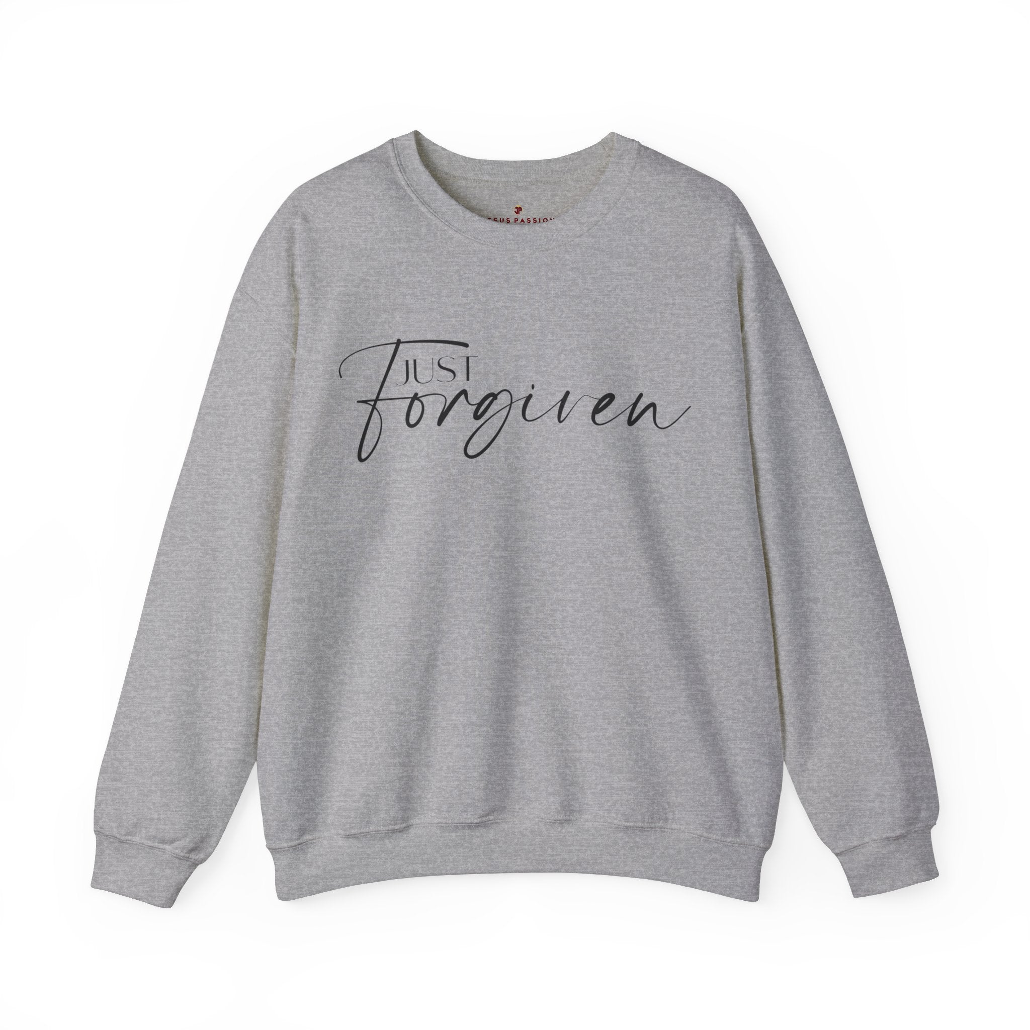 Just Forgiven Women's Fleece Unisex-Fit Sweatshirt White / Sport Grey Size: S Color: Sport Grey Jesus Passion Apparel