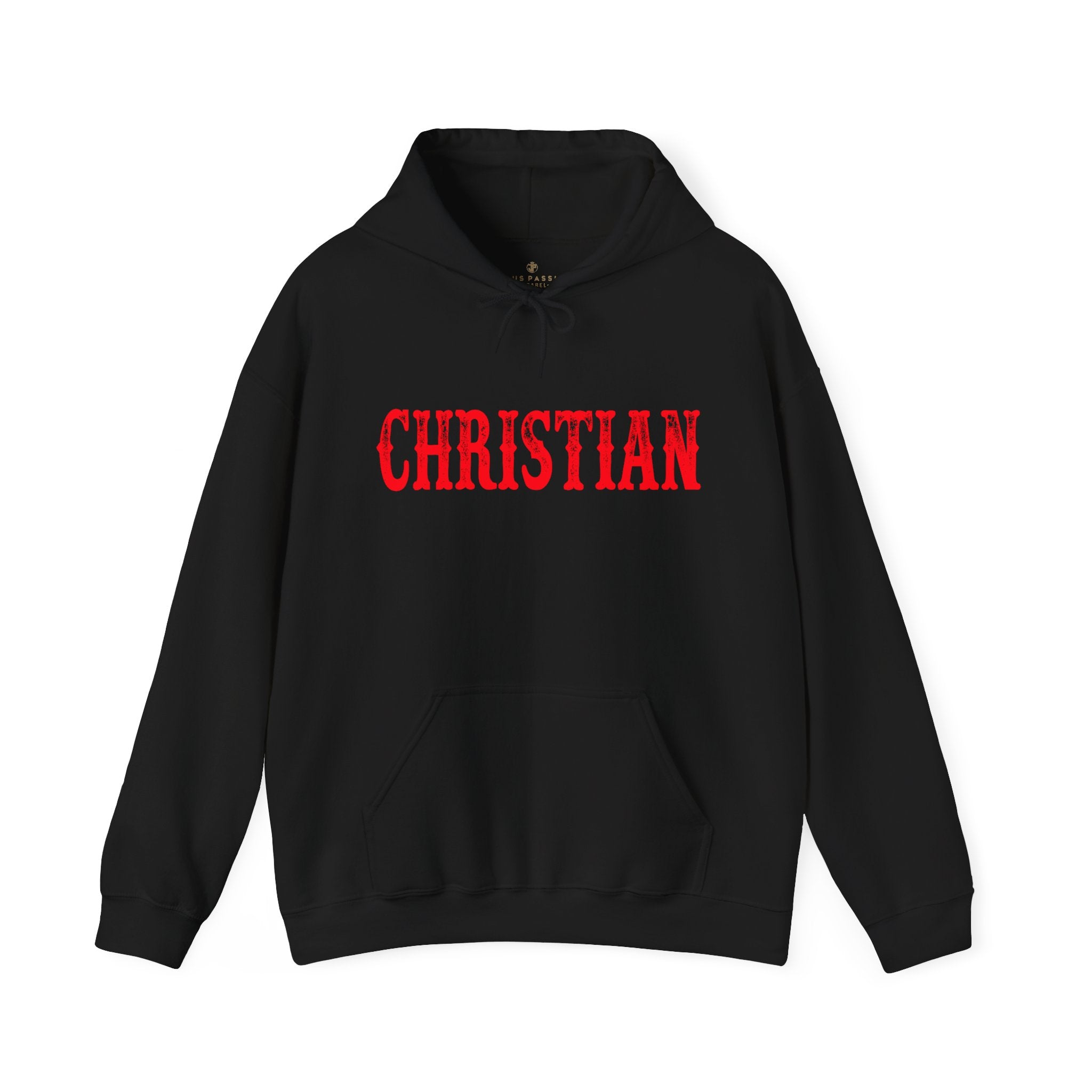 Christian Born Again Men's Heavy Blend™ Hoodie Color: Black Size: S Jesus Passion Apparel