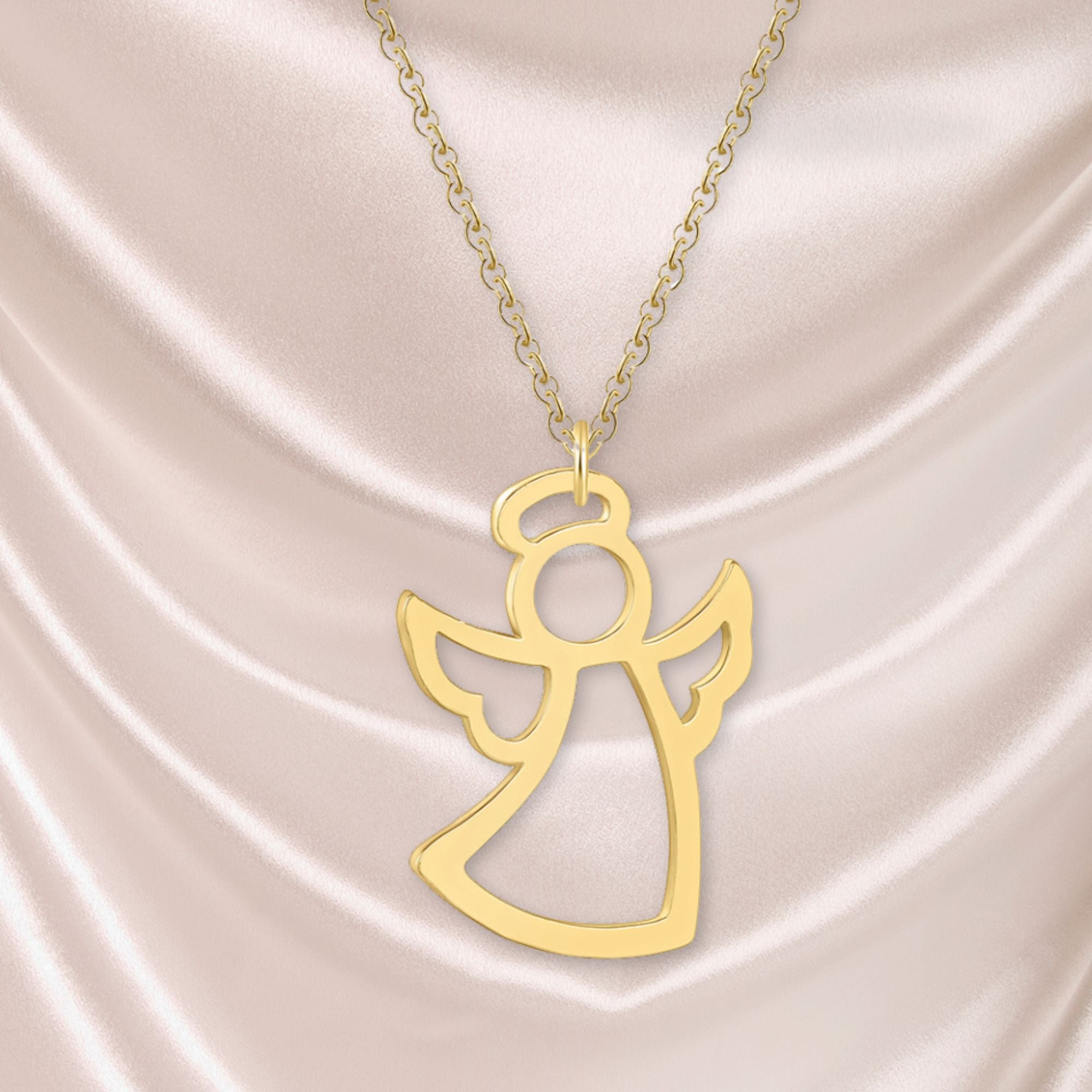 Guardian Angel Necklace - Pink, Gold, or Silver Color: Rose gold Jesus Passion Apparel