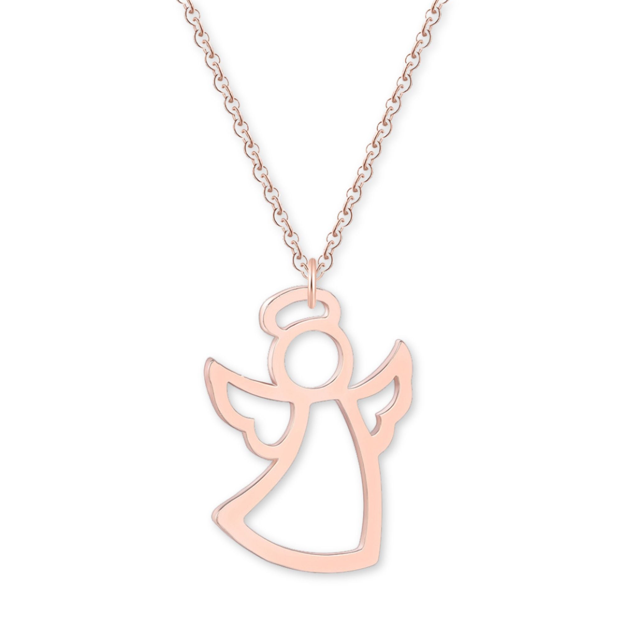 Guardian Angel Necklace - Pink, Gold, or Silver Color: Rose gold Jesus Passion Apparel