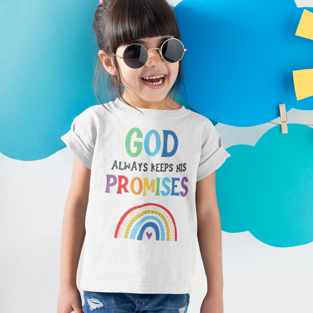 God Keeps Promises Youth Relaxed-Fit T-Shirt Colors: White Sizes: S Jesus Passion Apparel