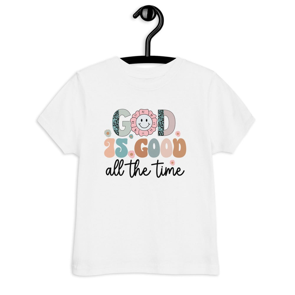 God is Good all the Time Toddler's Fine Jersey Tee Color: White Size: 2T Jesus Passion Apparel