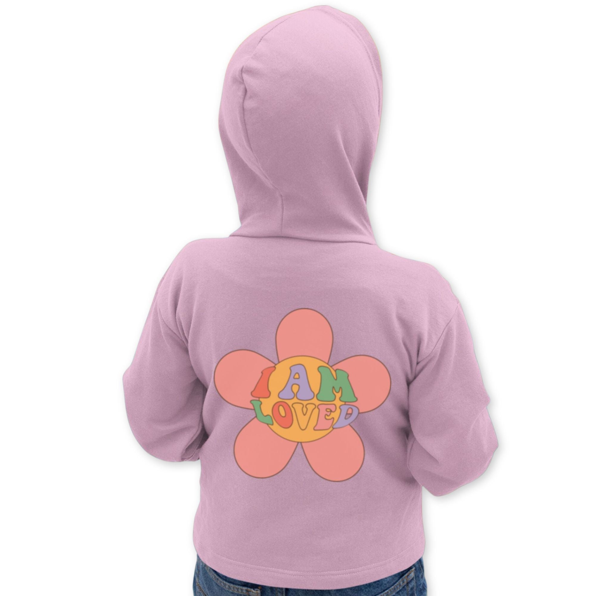 I Am Loved Toddler Jacket Full-Zip Fleece Hoodie Size: 2T Color: Heather Jesus Passion Apparel