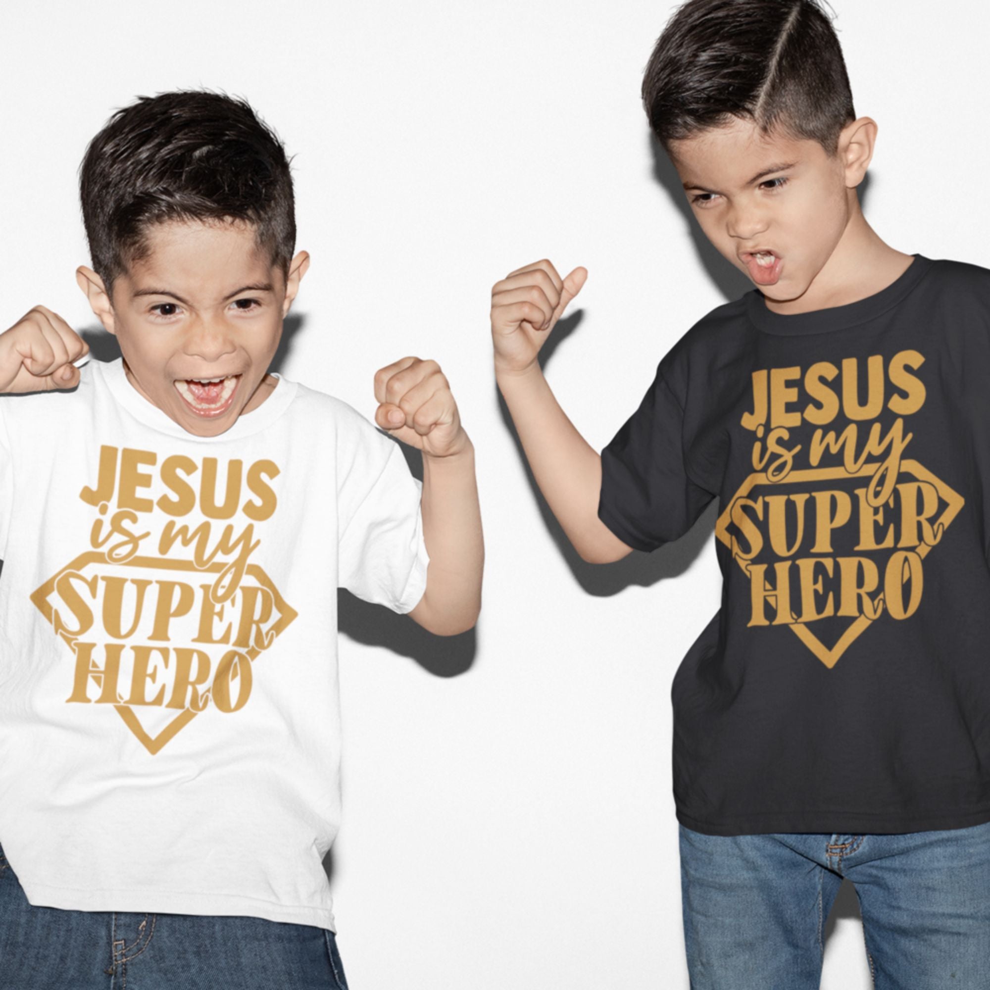 Jesus Superhero Youth Relaxed-Fit T-Shirt Colors: White Sizes: S Jesus Passion Apparel