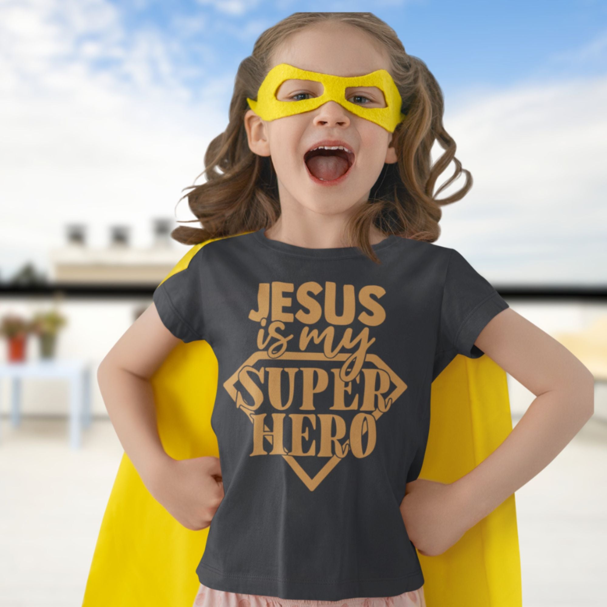 Jesus Superhero Youth Relaxed-Fit T-Shirt Colors: White Sizes: S Jesus Passion Apparel