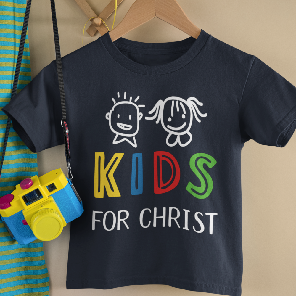 Kids for Christ Youth Relaxed-Fit T-Shirt Color: Black Size: S Jesus Passion Apparel