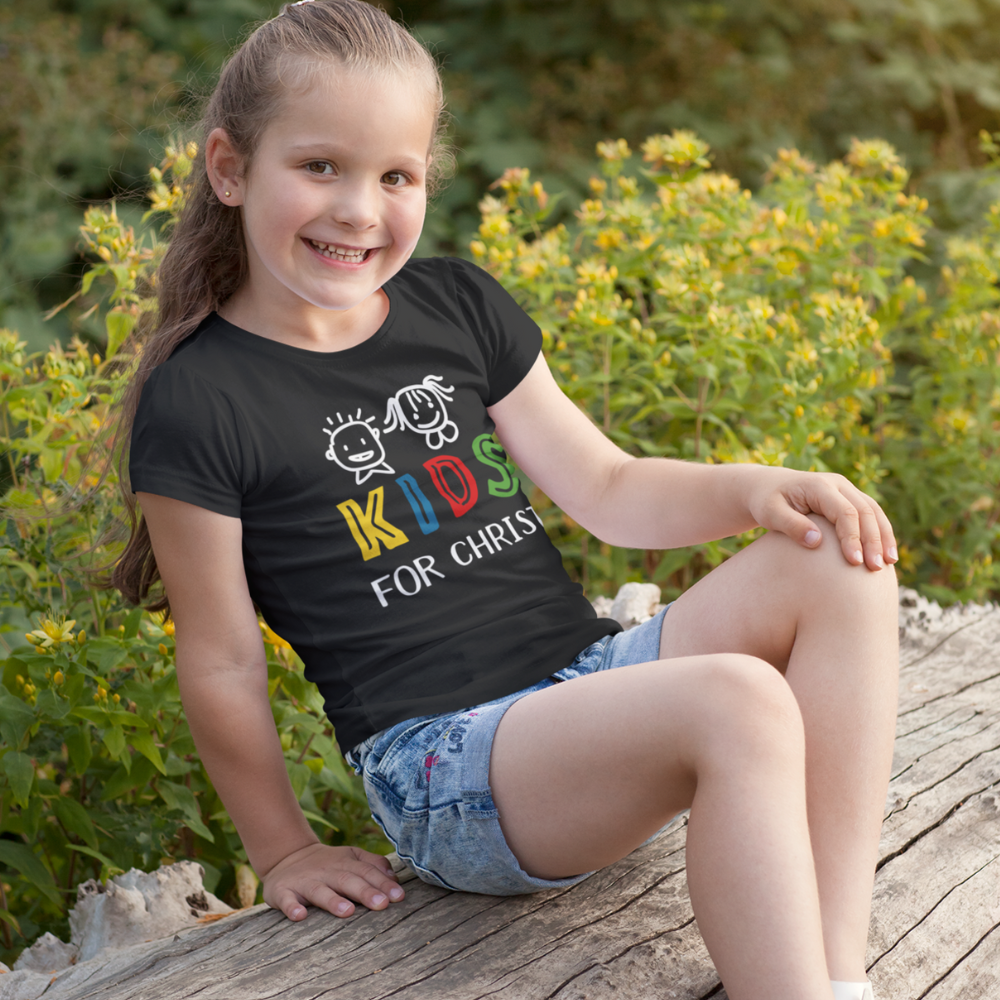 Kids for Christ Youth Relaxed-Fit T-Shirt Color: Black Size: S Jesus Passion Apparel