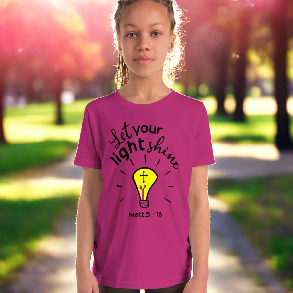 Let your light shine tee-berry-front JP Apparel