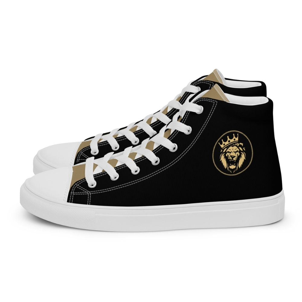 Lion of Judah Men’s High Top Canvas Shoes Color: Black Size: 5 Jesus Passion Apparel