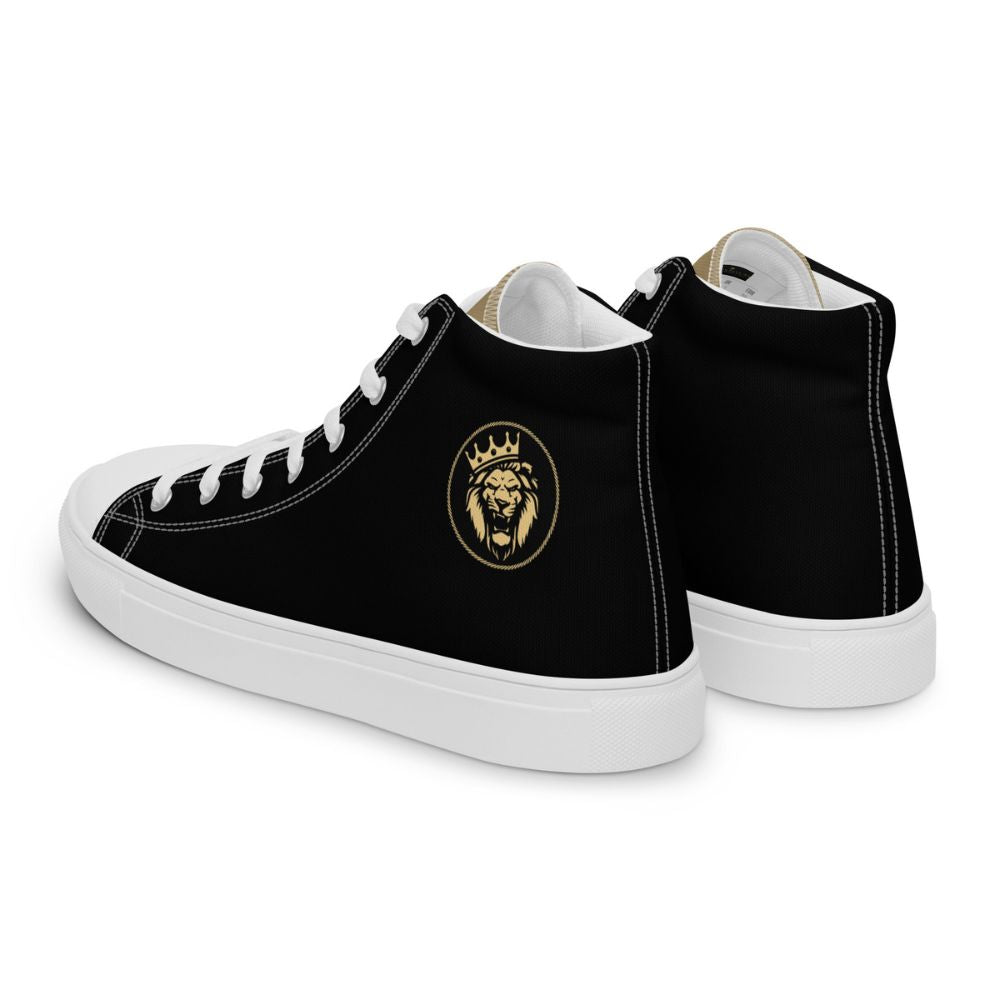 Lion of Judah Men’s High Top Canvas Shoes Color: Black Size: 5 Jesus Passion Apparel