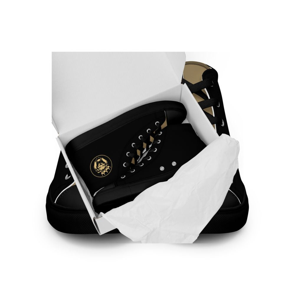 Lion of Judah Men’s High Top Canvas Shoes Color: Black Size: 5 Jesus Passion Apparel