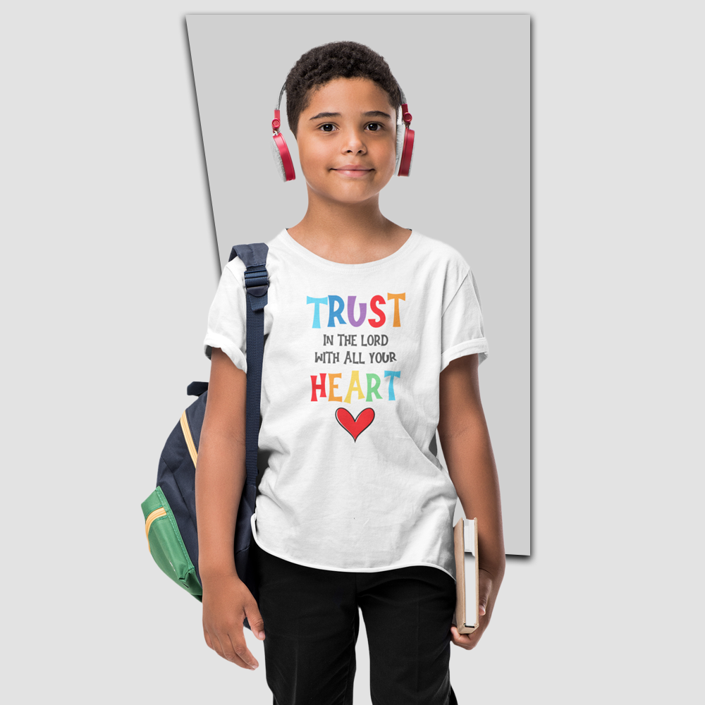 Trust in the Lord Youth Relaxed-Fit T-Shirt Colors: White Sizes: S Jesus Passion Apparel