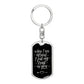 Trust in You Psalm 56:3 - Silver Dog Tag with Swivel Keychain Engraving: No Jesus Passion Apparel