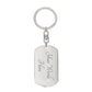 Trust in You Psalm 56:3 - Silver Dog Tag with Swivel Keychain Engraving: No Jesus Passion Apparel