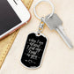 Trust in You Psalm 56:3 - Silver Dog Tag with Swivel Keychain Engraving: No Jesus Passion Apparel