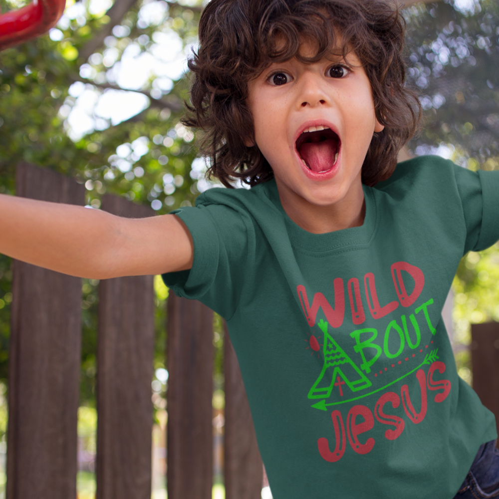 Wild About Jesus Youth Relaxed-Fit T-Shirt Color: Heather Forest Size: S Jesus Passion Apparel