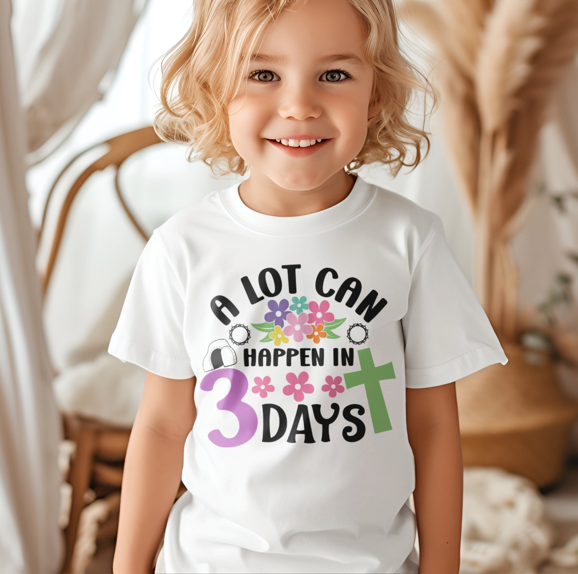 A Lot Can Happen In 3 Days Toddler Short Sleeve Tee - Jesus Passion Apparel