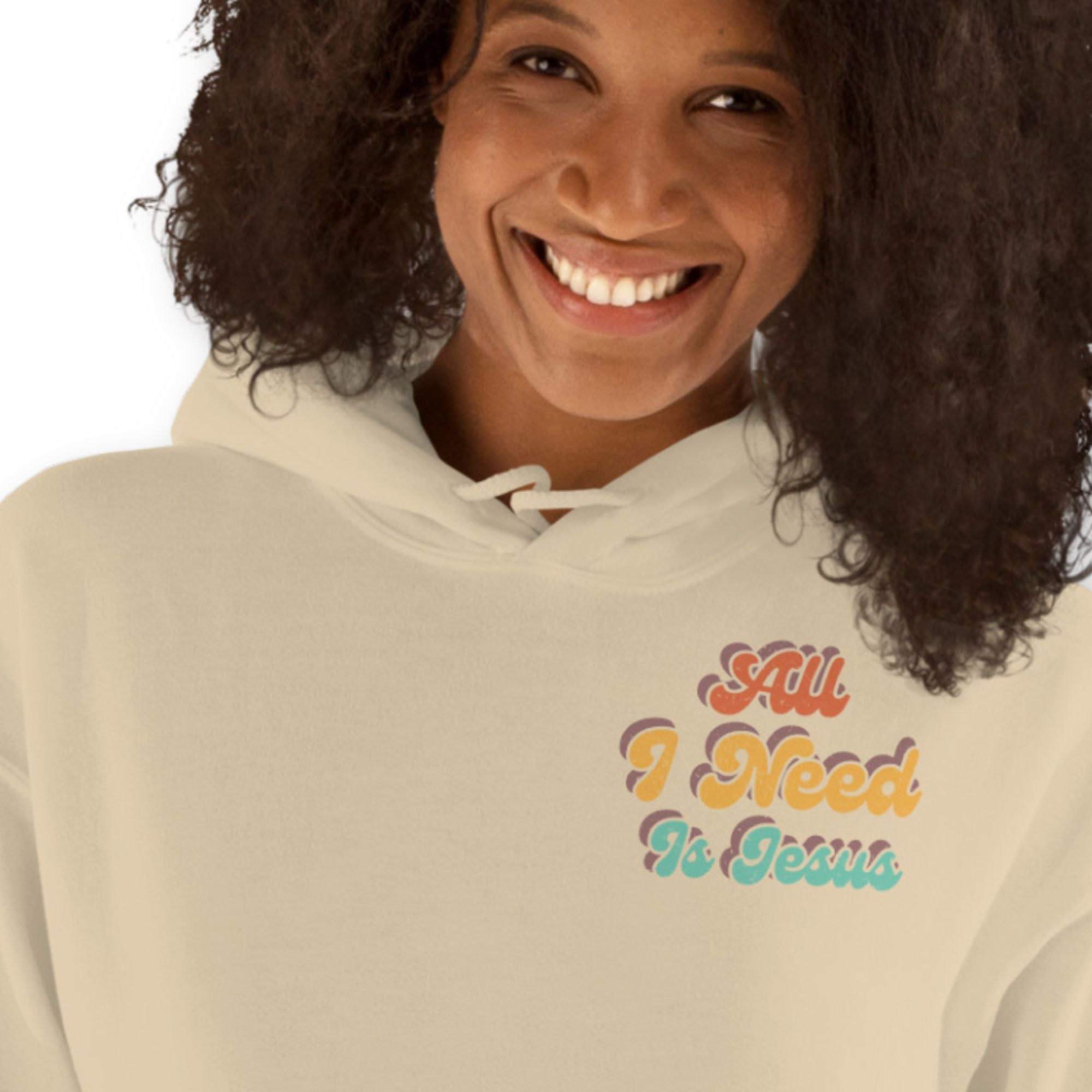 All I Need is Jesus Retro - Inspired Unisex - Fit Hoodie - Jesus Passion Apparel