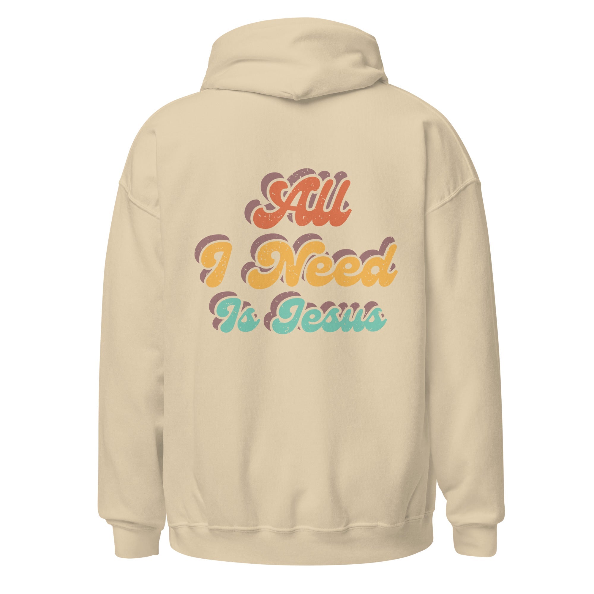 All I Need is Jesus Retro - Inspired Unisex - Fit Hoodie - Jesus Passion Apparel