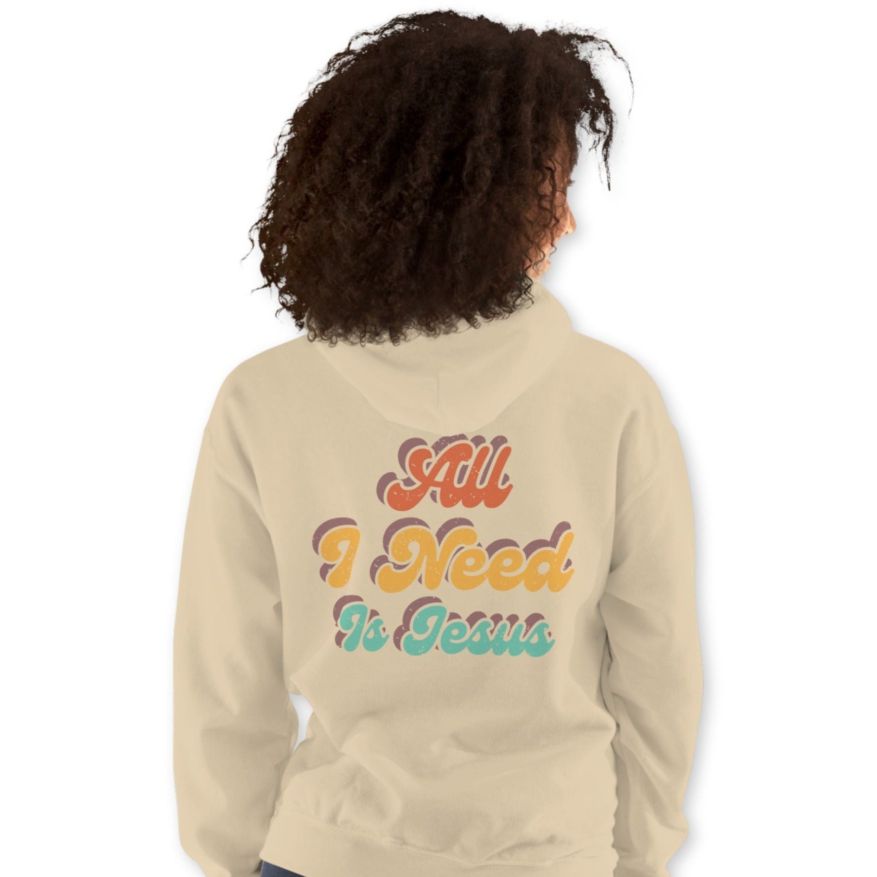 All I Need is Jesus Retro - Inspired Unisex - Fit Hoodie - Jesus Passion Apparel