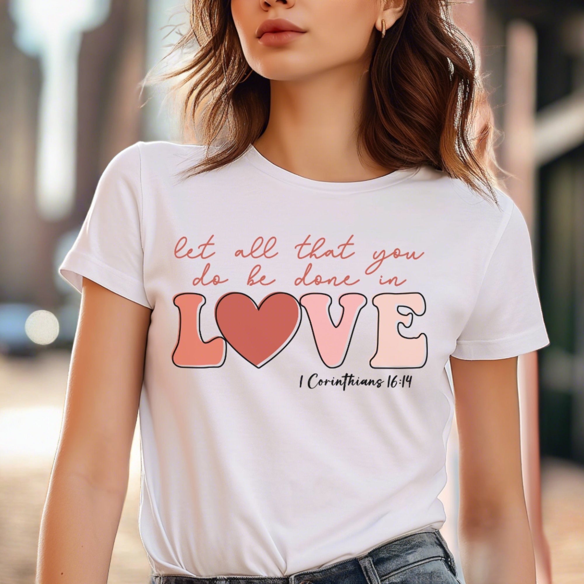 All in Love Unisex Jersey Short Sleeve Tee - White - Jesus Passion Apparel