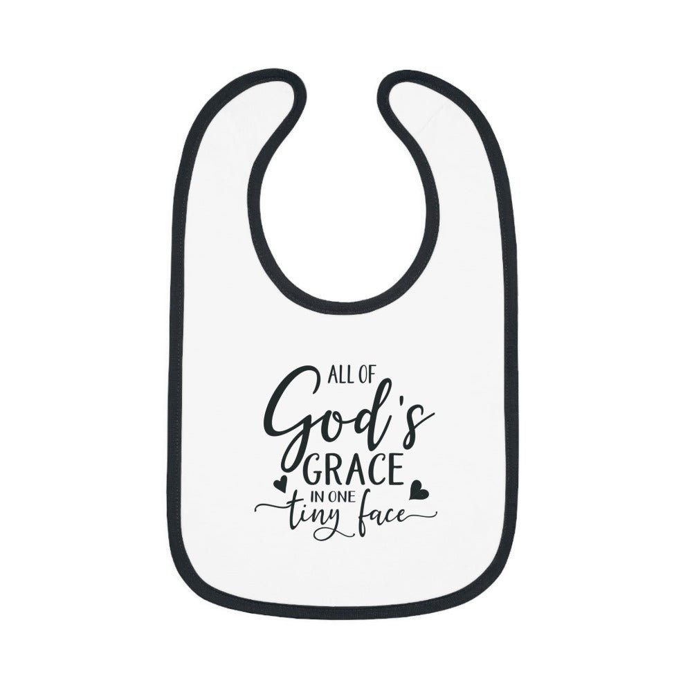 All of God's Grace in One Tiny Face Baby Jersey Bib - Jesus Passion Apparel