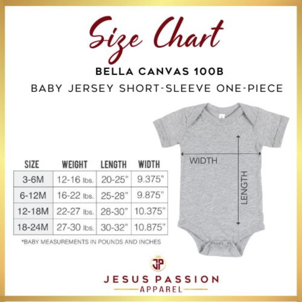 All Of Gods Grace in One Tiny Face Bodysuit Personalized Baby Boy Blonde Hair - Jesus Passion Apparel