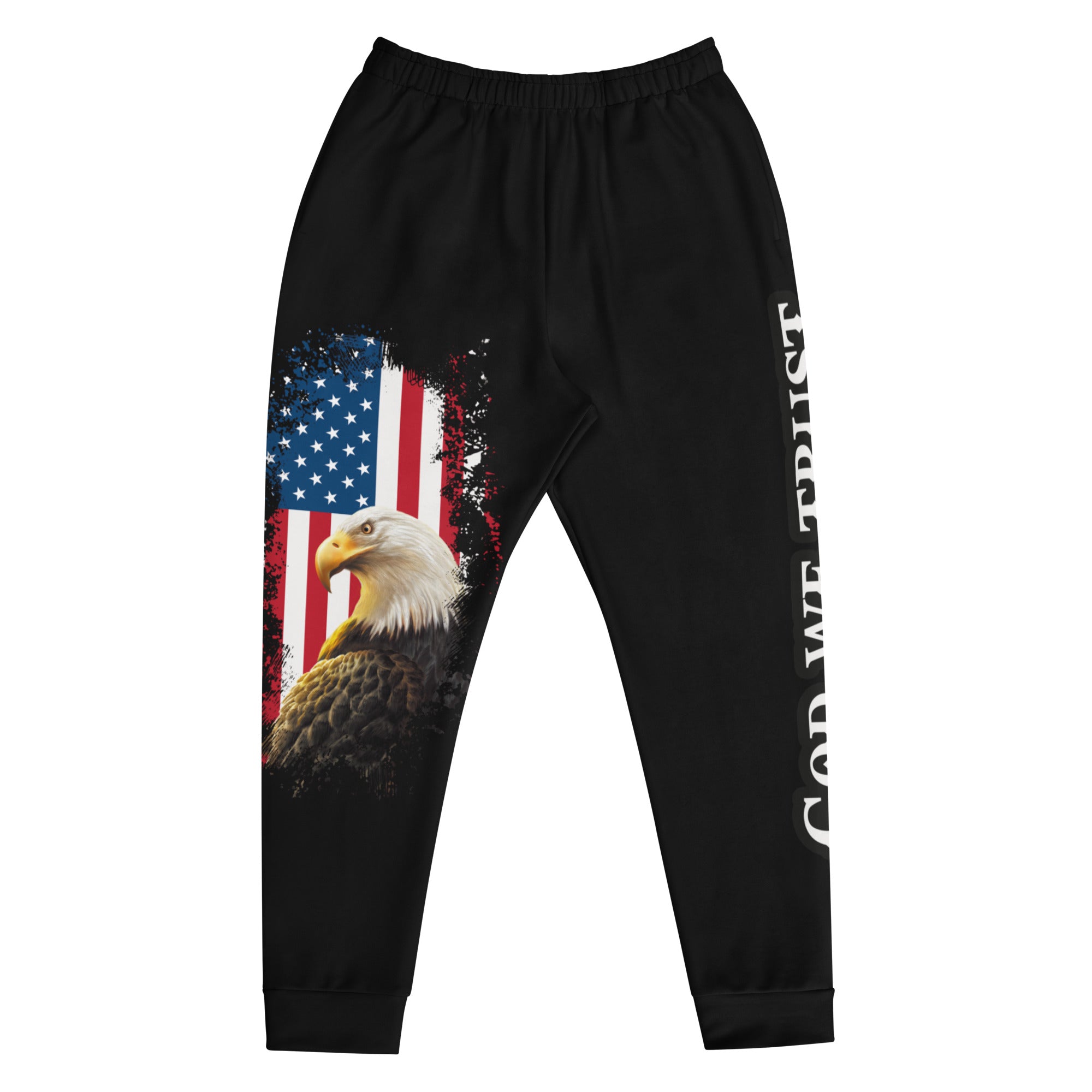 God We Trust Patriotic Eagle Men's Jogger Pants with Matching Hoodie Available Size: XS Jesus Passion Apparel