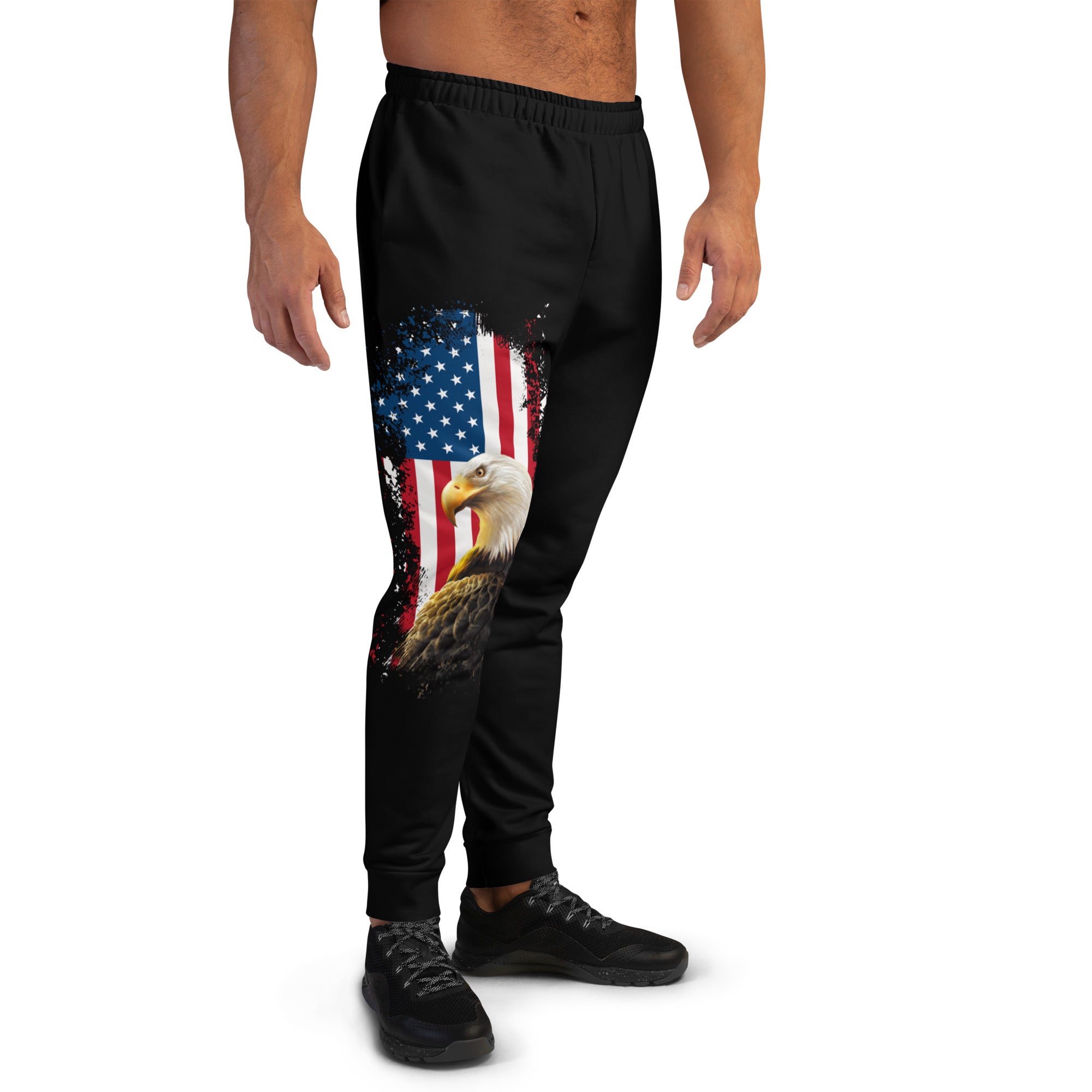 God We Trust Patriotic Eagle Men's Jogger Pants with Matching Hoodie Available Size: XS Jesus Passion Apparel