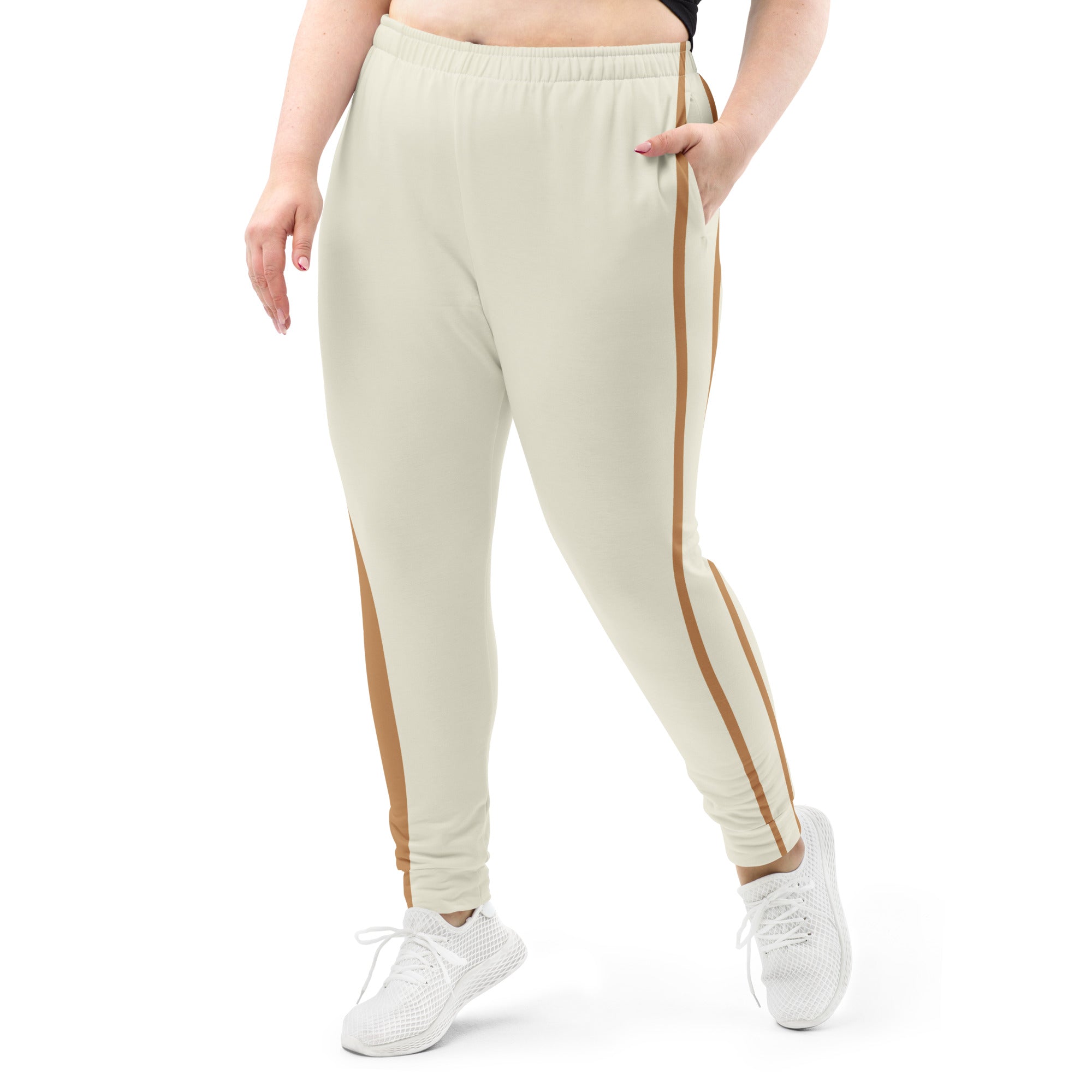 Yahweh Cream Women's Jogger Pants Size: XS Jesus Passion Apparel