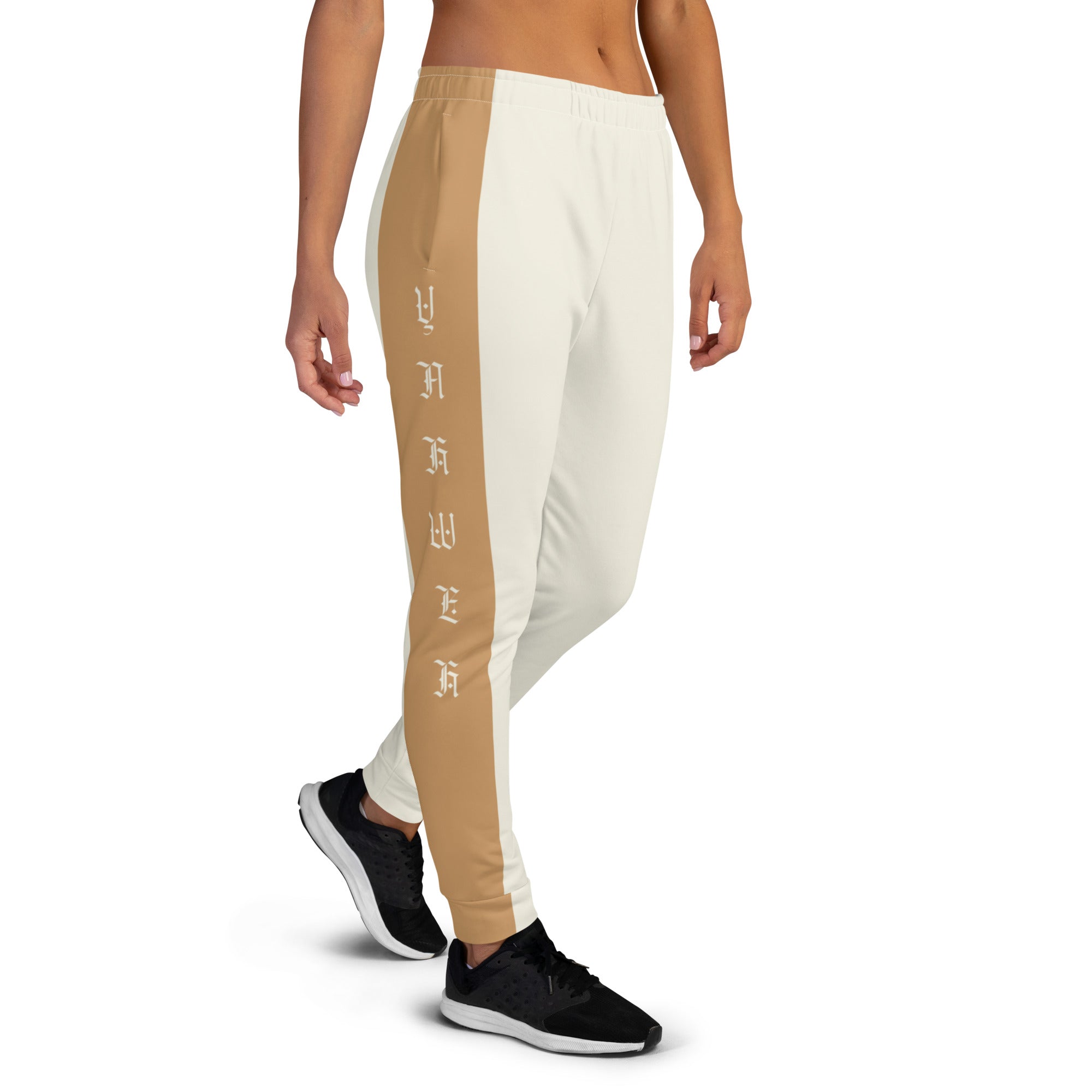 Yahweh Cream Women's Jogger Pants Size: XS Jesus Passion Apparel