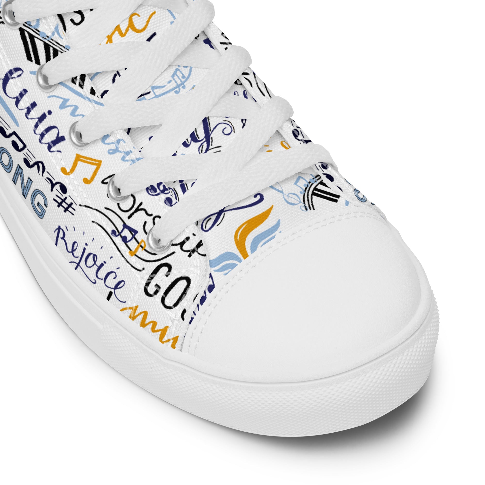 Alleluia Sing to Him Men’s High Top Canvas Shoes - Jesus Passion Apparel