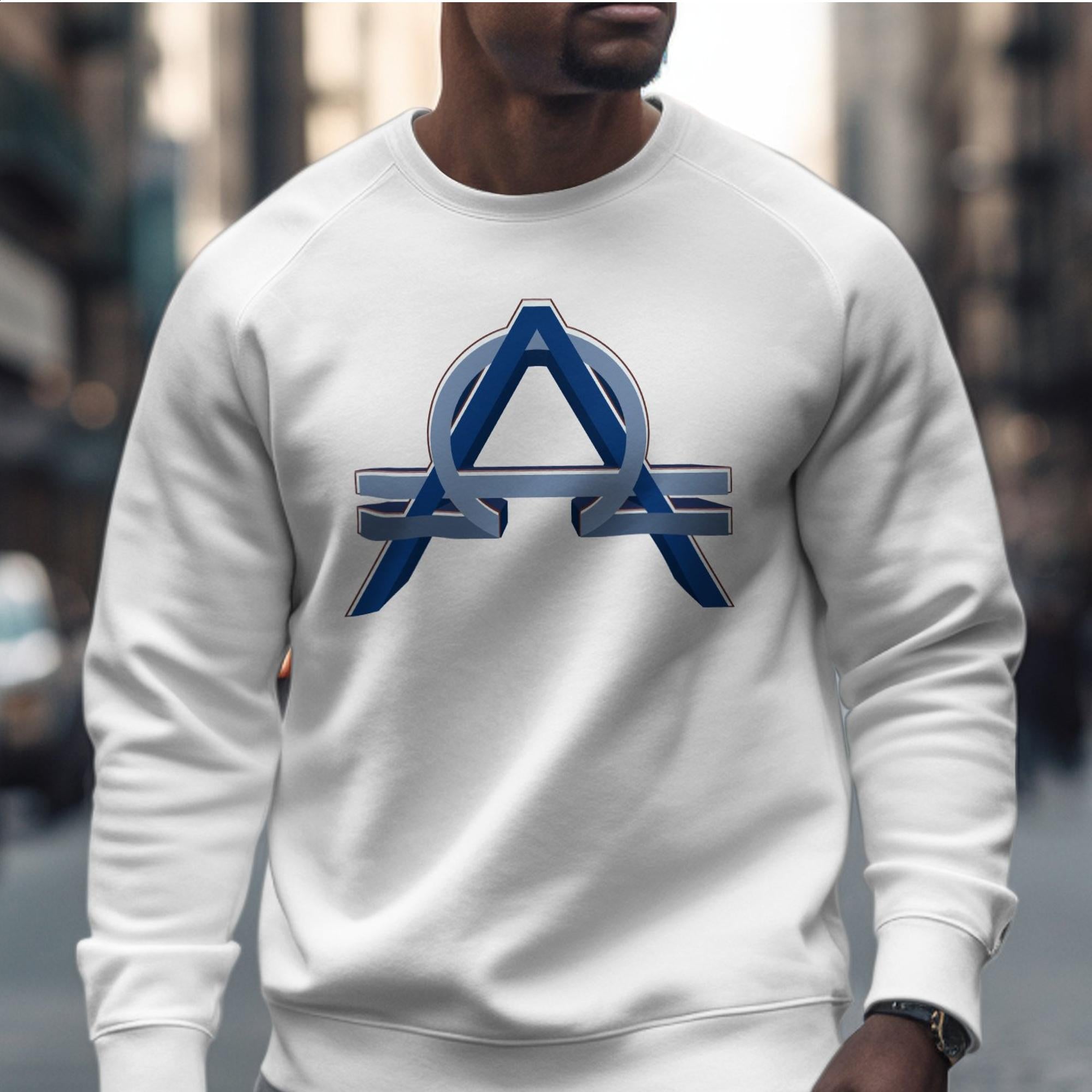 Alpha Omega Men's Fleece Unisex - Fit Sweatshirt - White - Jesus Passion Apparel