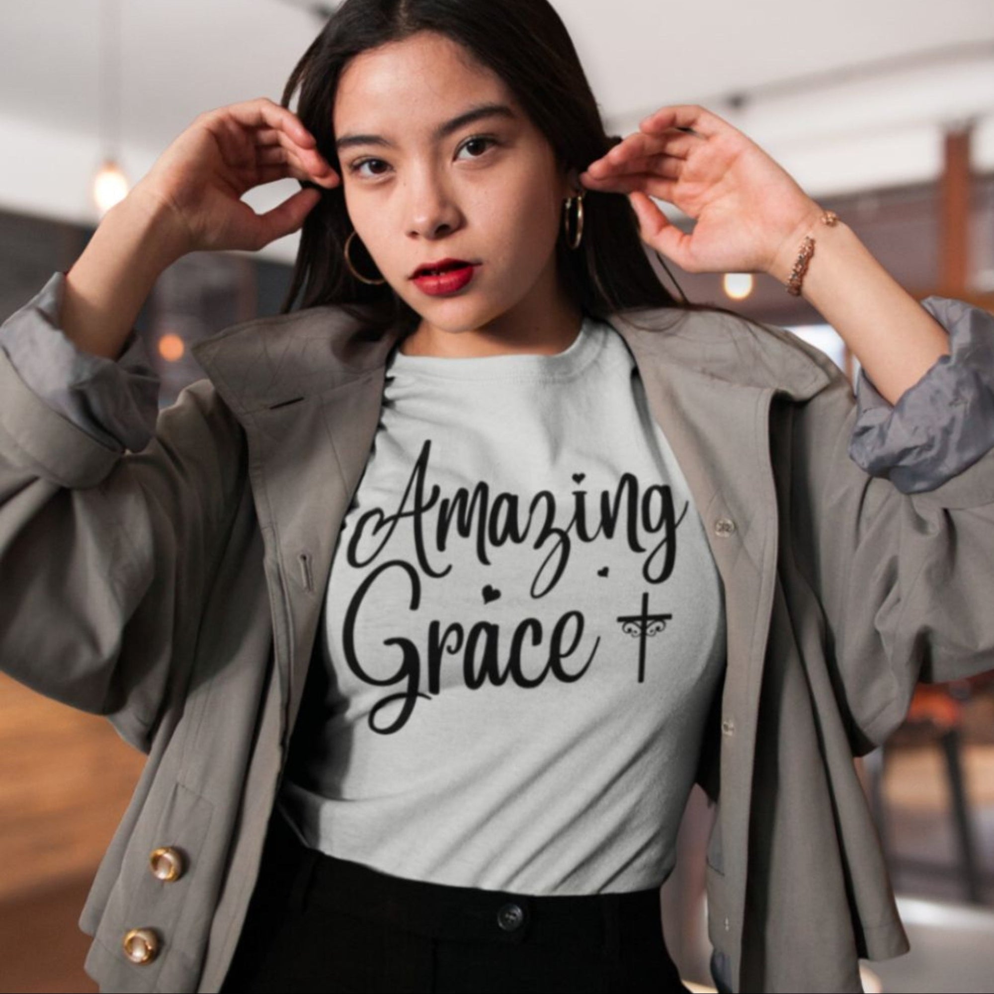 Amazing Grace Jersey Short Sleeve T-Shirt - Jesus Passion Apparel