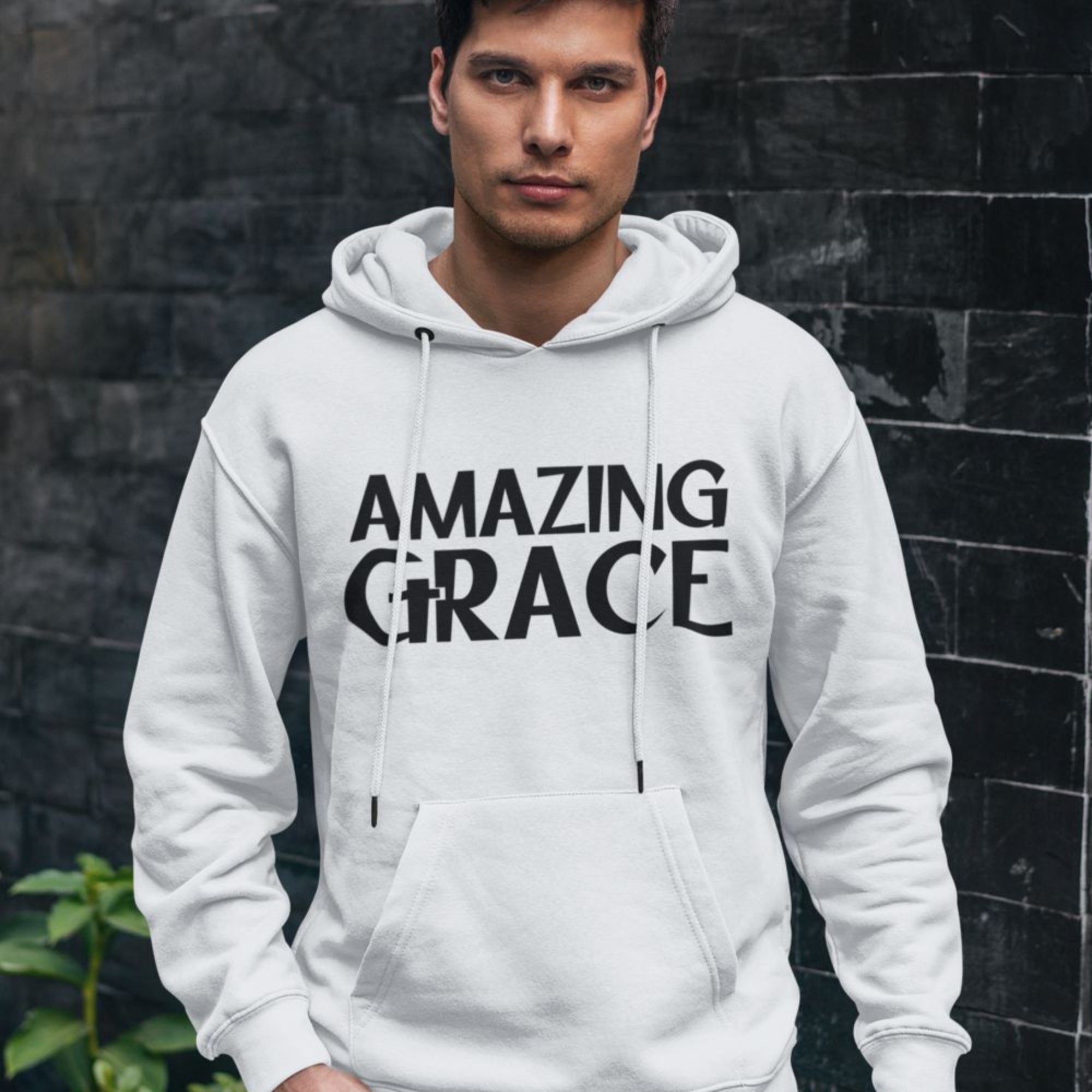 Amazing Grace Men's Heavy Blend™ Hoodie - Jesus Passion Apparel