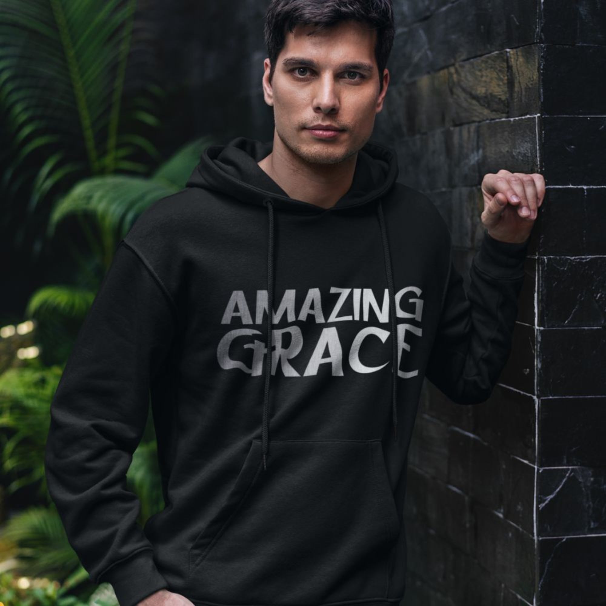 Amazing Grace Men's Heavy Blend™ Hoodie - Jesus Passion Apparel