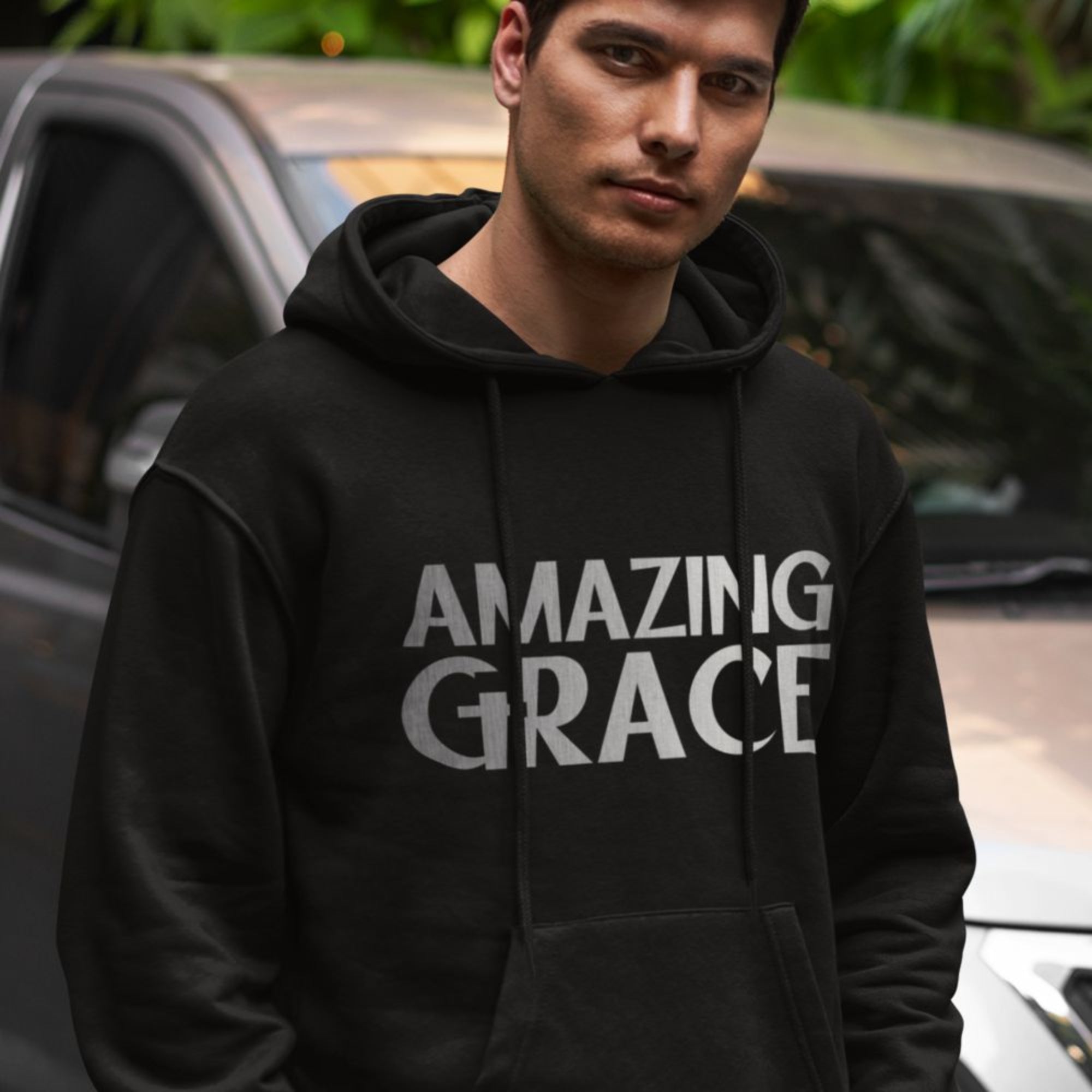 Amazing Grace Men's Heavy Blend™ Hoodie - Jesus Passion Apparel