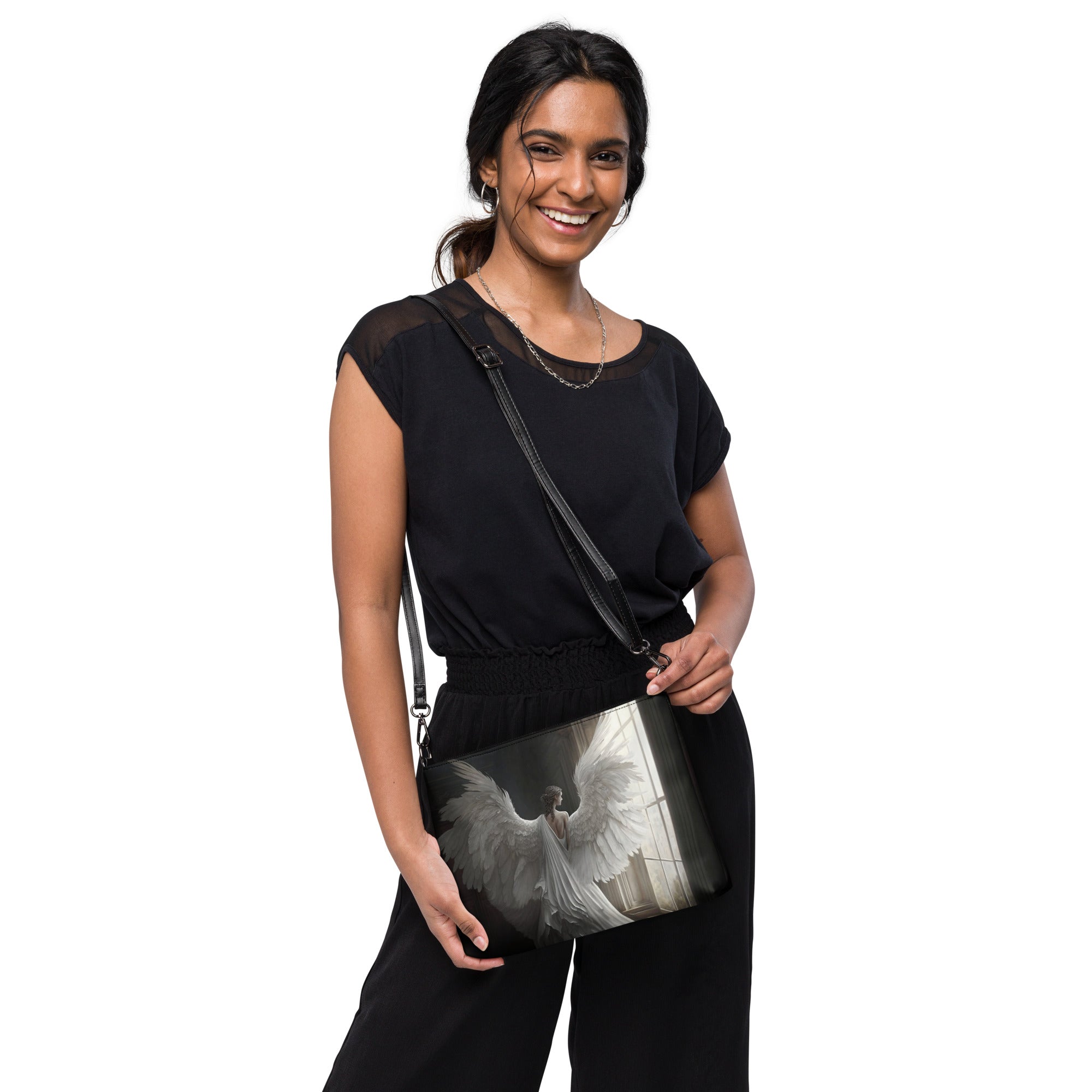 Angel Watching Over Me Cross - body Bag - Jesus Passion Apparel