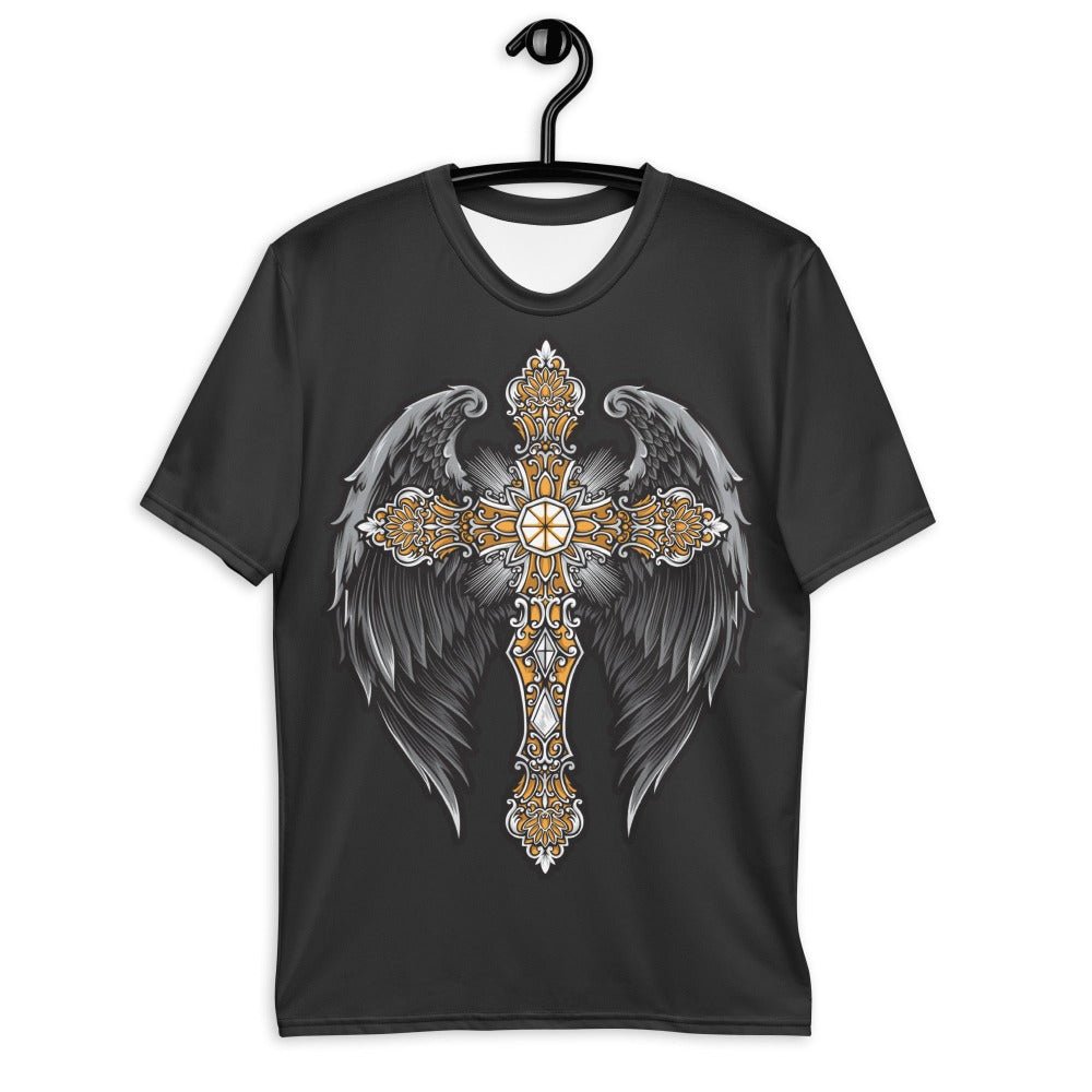 Angels to Protect Handmade Crewneck Men's t-shirt - Jesus Passion Apparel